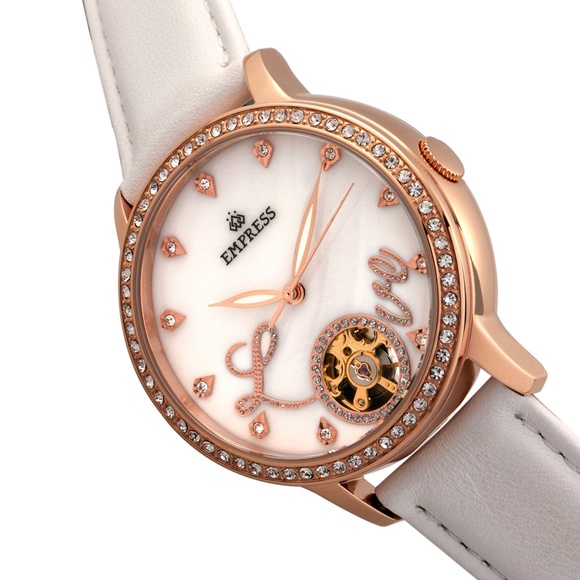 NWT Rose Gold and White Automatic Watch